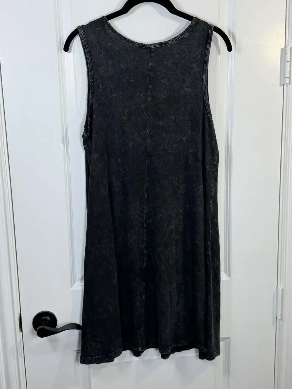 Jess & Jane Daisy Pop Charcoal Mineral Wash Sleeveless Tunic Dress Size S - Picture 5 of 5
